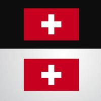 schweizer flaggenbanner design vektor