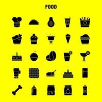 Lebensmittel solide Glyphen-Icons für Infografiken, mobiles Uxui-Kit und Druckdesign umfassen Tee, Kaffee, Lebensmittel, Mahlzeit, Pfeffer, Salz, Lebensmittel-Mahlzeit-Sammlung, modernes Infografik-Logo und Piktogrammvektor vektor