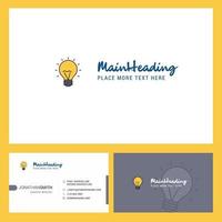 SEO Bulb Logo Design mit Slogan Vorder- und Rückseite Visitenkarte Vorlage Vektor kreatives Design