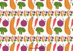 Platta grönsaker mönster vektor