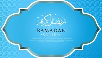 ramadan kareem arabicum lyx dekorativ blå Färg bakgrund vektor