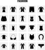 Solide Glyphensymbole der Mode, die für Infografiken, mobiles Uxui-Kit und Druckdesign festgelegt wurden, umfassen Hemdkleidung, Kleidung, Kleidung, Damenkleidung, Kleidung, Kleidung, Kleidung, Sammlung, modernes Infografik-Logo und Bild vektor