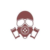 Gasmasken-Icon-Logo-Design vektor