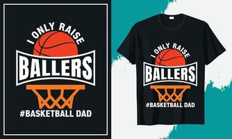 basketboll t-shirt design bunt skriva ut vektor