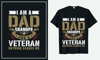 Veteran des T-Shirt-Designs der US-Armee vektor