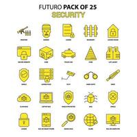 Sicherheits-Icon-Set gelb futuro neuestes Design-Icon-Pack vektor