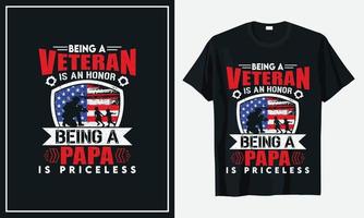 t-shirtdesign för veteran från USA:s armé vektor