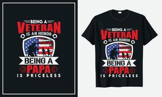 Veteran des T-Shirt-Designs der US-Armee vektor