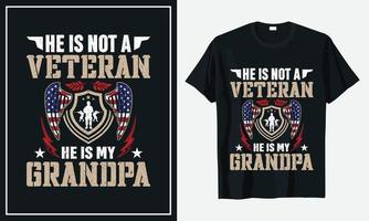 Veteran des T-Shirt-Designs der US-Armee vektor