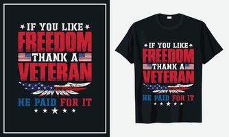 t-shirtdesign för veteran från USA:s armé vektor