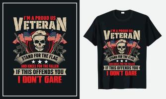 Veteranen-T-Shirt-Designdruck vektor