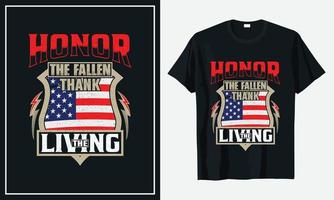 Veteran des T-Shirt-Designs der US-Armee vektor