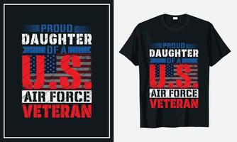 Veteran des T-Shirt-Designs der US-Armee vektor