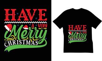ha en mycket glad jul citat t-shirt design. de bäst jul citat t-shirt design. vektor