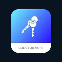 Hotelschlüssel Zimmerschlüssel mobile App Icon Design vektor