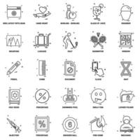 25 Business-Konzept-Mix-Linie-Icon-Set vektor