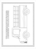 Lkw-Transporte zum Ausmalen vektor