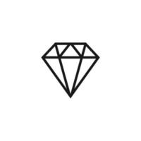 enkel diamant ikon på vit bakgrund vektor