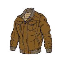 jacke und schlichte t-shirt bomberjacke mock up illustration im vektorstil vektor