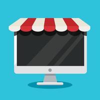 online-shopping auf anwendungskonzept, digitales marketing online vektor