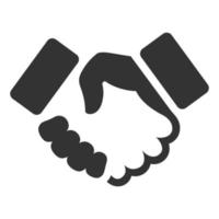 Schwarz-Weiß-Symbol-Handshake vektor