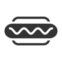 Schwarz-Weiß-Symbol Hot Dog vektor