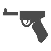svart och vit ikon hand pistol vektor