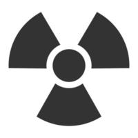 Schwarz-Weiß-Symbol radioaktives Symbol vektor