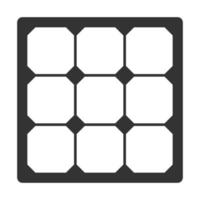 svart och vit ikon sol- panel vektor