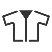 schwarz-weißes Icon-Shirt vektor