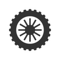 Schwarz-Weiß-Symbol Motorradreifen vektor