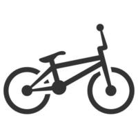 svart och vit ikon bmx cykel vektor