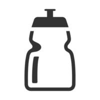 Schwarz-Weiß-Symbol Radfahren Wasserflasche vektor