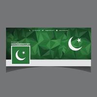 pakistanischer unabhängigkeitstag social media cover design vektor