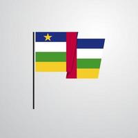 central afrikansk republik vinka flagga design vektor