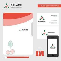 Kirschen Business Logo File Cover Visitenkarte und mobile App Design Vector Illustration