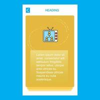 Design-Vektor für das Design von mobilen vertikalen Bannern für das Fernsehen vektor