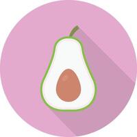 avocado-vektorillustration auf einem hintergrund. hochwertige symbole. vektorikonen für konzept und grafikdesign. vektor