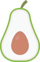 avocado-vektorillustration auf einem hintergrund. hochwertige symbole. vektorikonen für konzept und grafikdesign. vektor