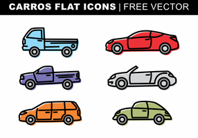 Carros Wohnung Icons Free Vector