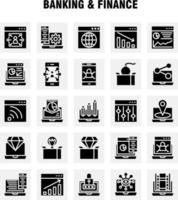 Banking Solid Glyph Icon Pack für Designer und Entwickler Icons von Banking Internet Internet Banking Laptop Sicherheitsschloss Vektor