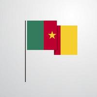 kamerun wehende flaggendesignvektor vektor