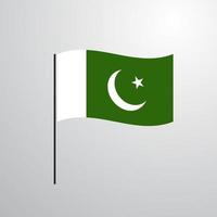 pakistan schwenkende flagge vektor