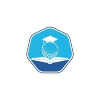 gradering bok golf logotyp design vektor. golf bok ikon logotyp design element vektor