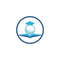 gradering bok golf logotyp design vektor. golf bok ikon logotyp design element vektor