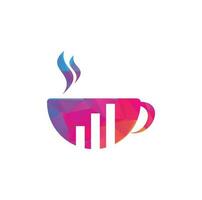kaffe finansiera logotyp. kaffe ikon. vektor
