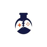 Game Lab-Logo-Design. Spiel-Logo-Designs-Konzept. vektor