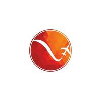 Flugzeugreise-Logo. vektor