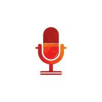 podcast piller kapsel vektor logotyp mall illustration. podcast och kapsel logotyp design mall
