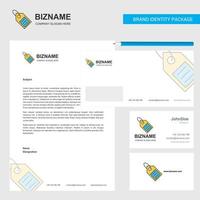Verkauf-Tag-Business-Briefkopf-Umschlag und Design-Vektorvorlage für Visitenkarten vektor